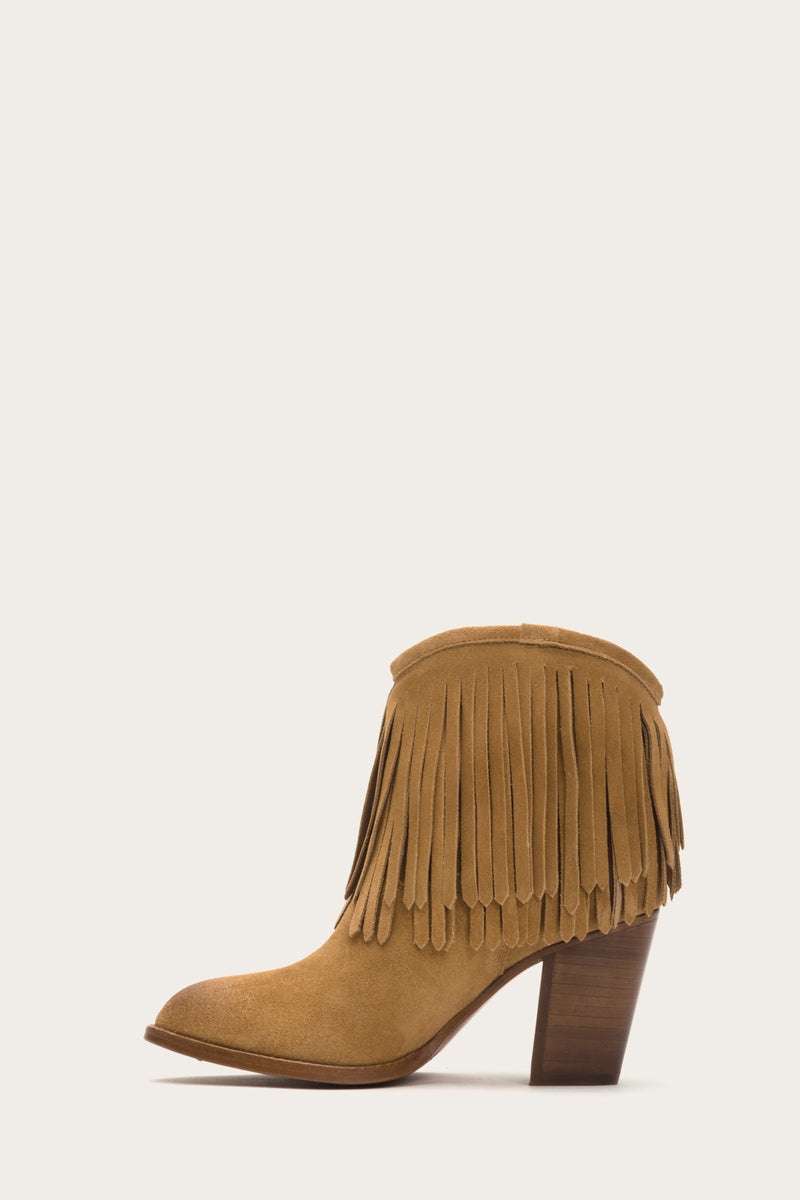 frye fringe booties