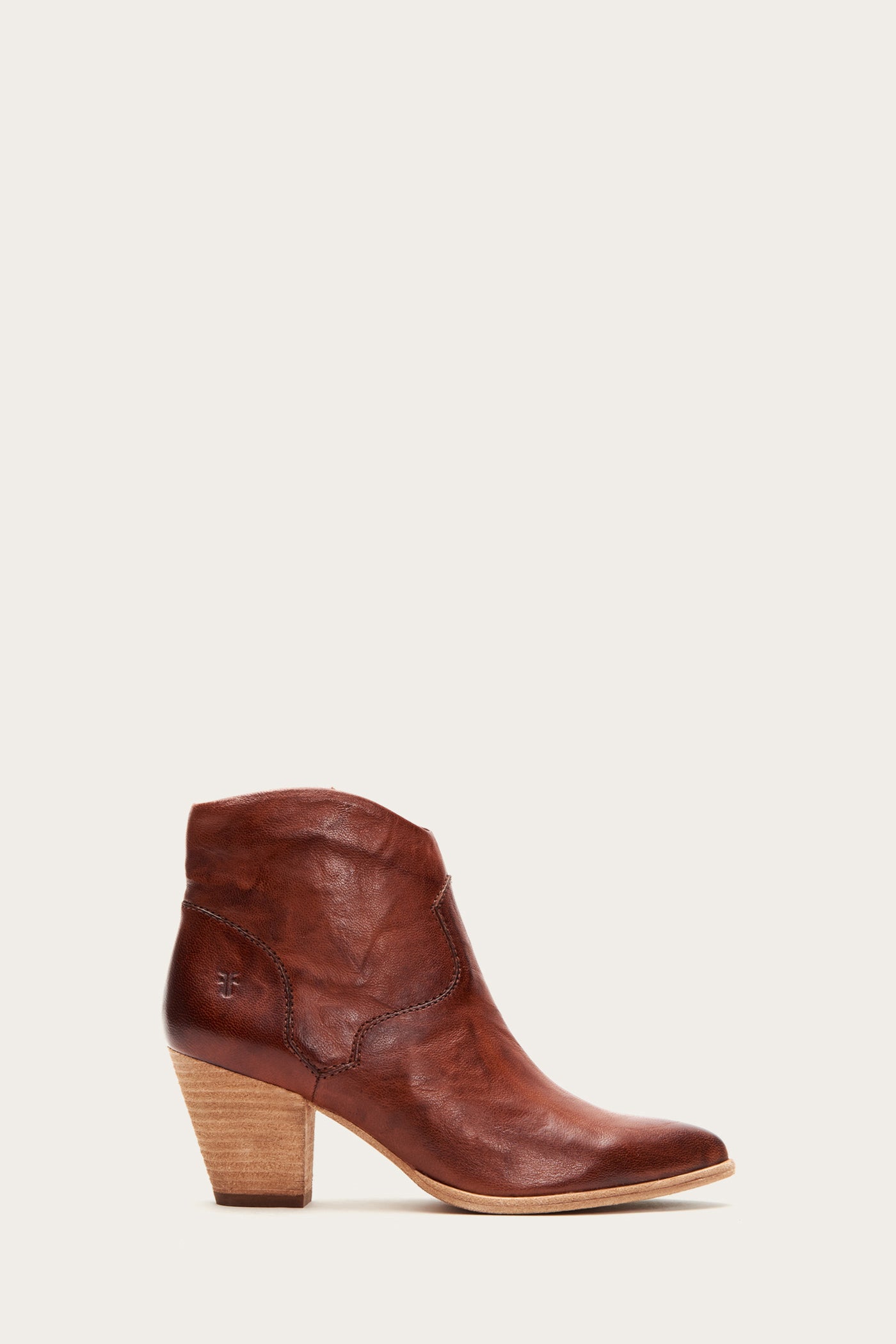 frye cognac booties