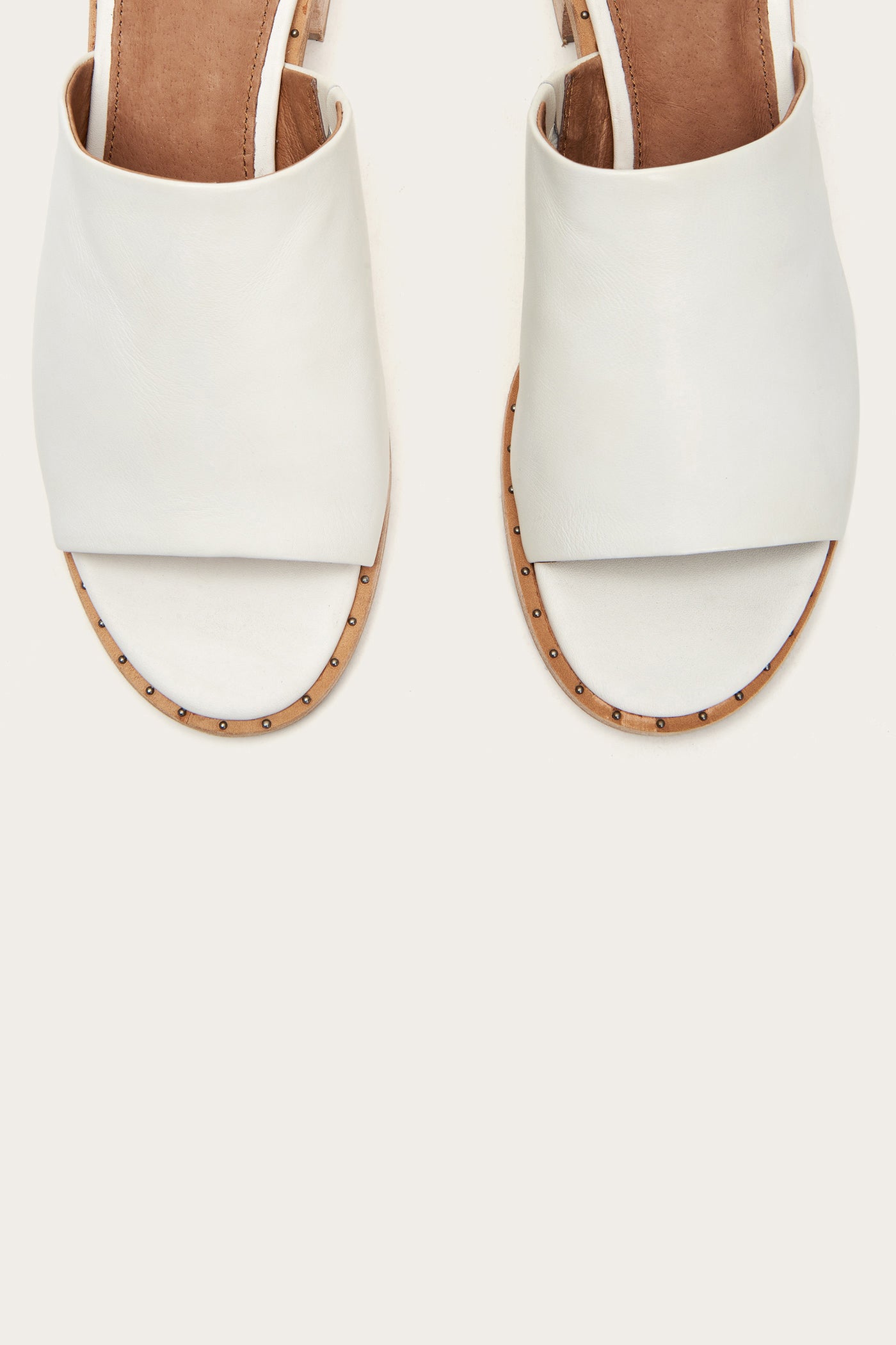 frye white mules