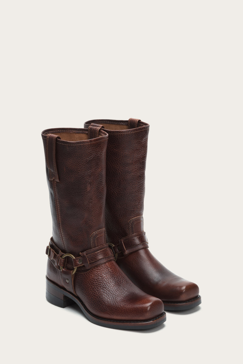 belted harness boots