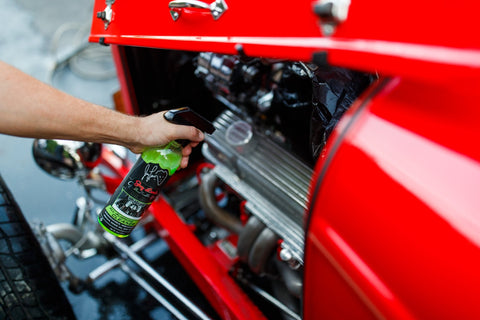 All Purpose Cleaner used to clean a Hot Rod engine bay.