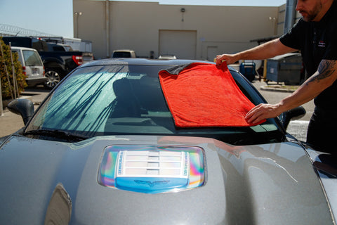 Twist Tech Drying Towel drying a car 