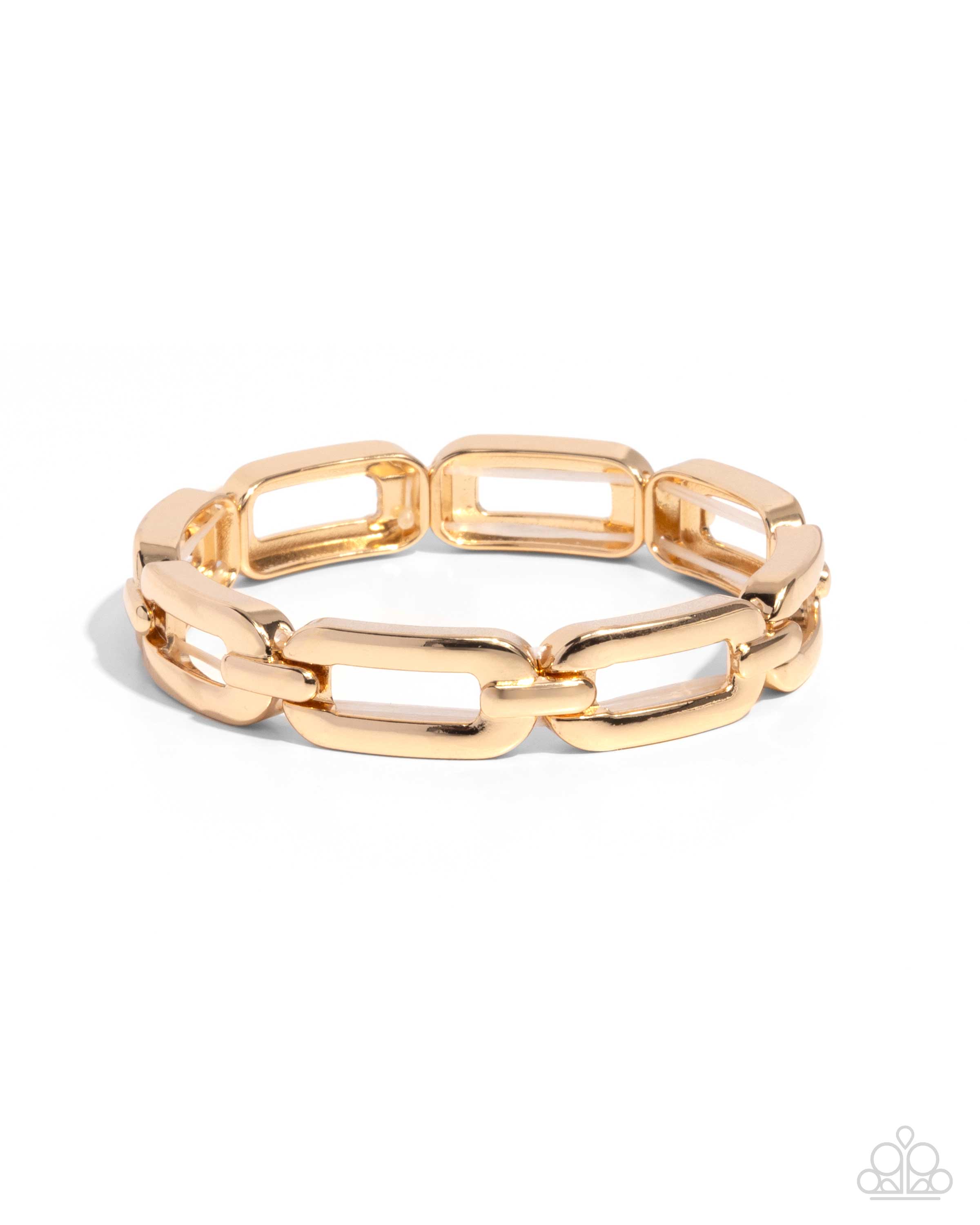 Paparazzi Symmetrical Sheen - Gold Bracelet