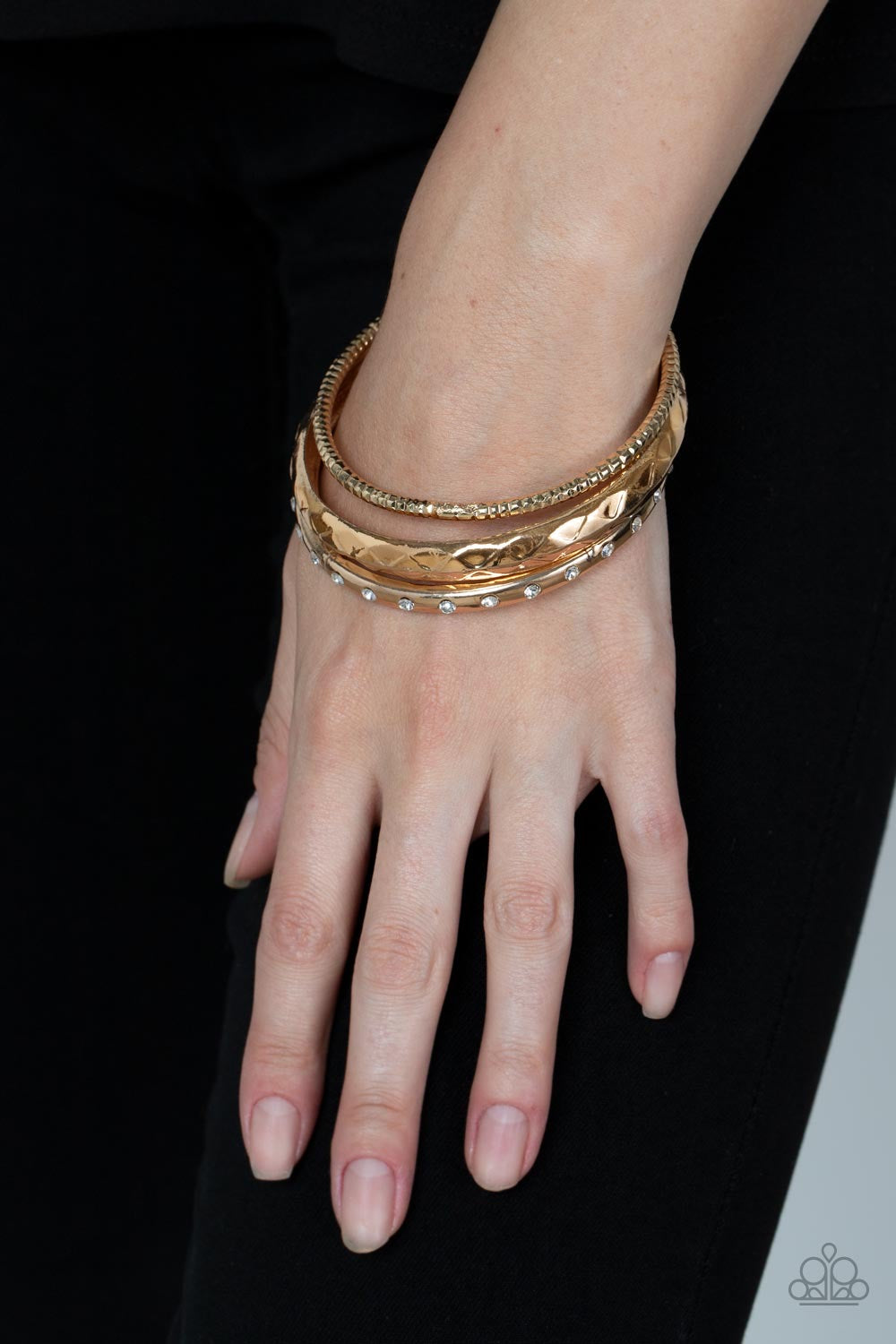 Paparazzi Confidently Curvaceous Gold Bangle Bracelets