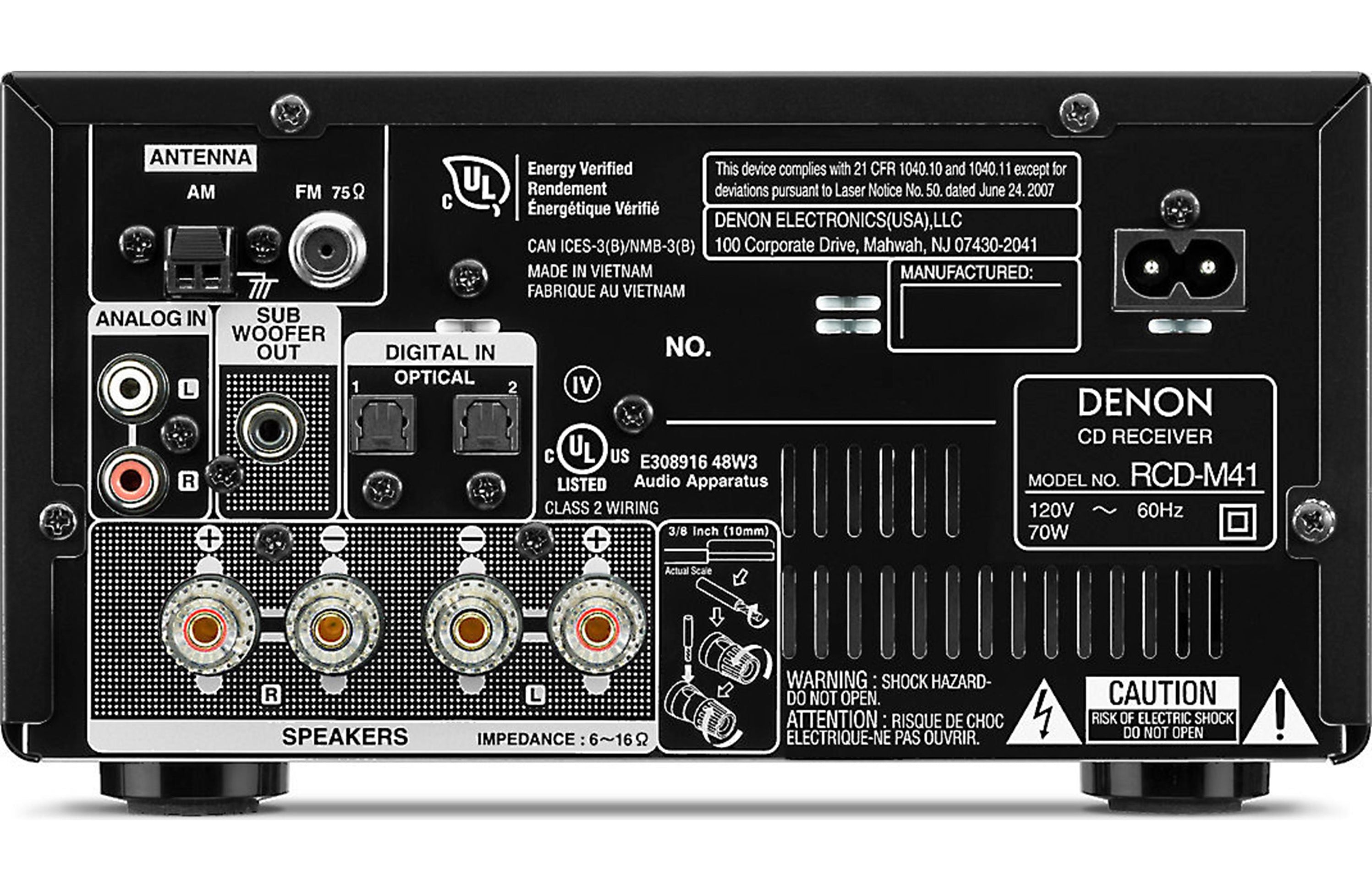 Denon D-M41 HiFi System with CD and Bluetooth and AM/FM Tuner — Safe and Sound HQ