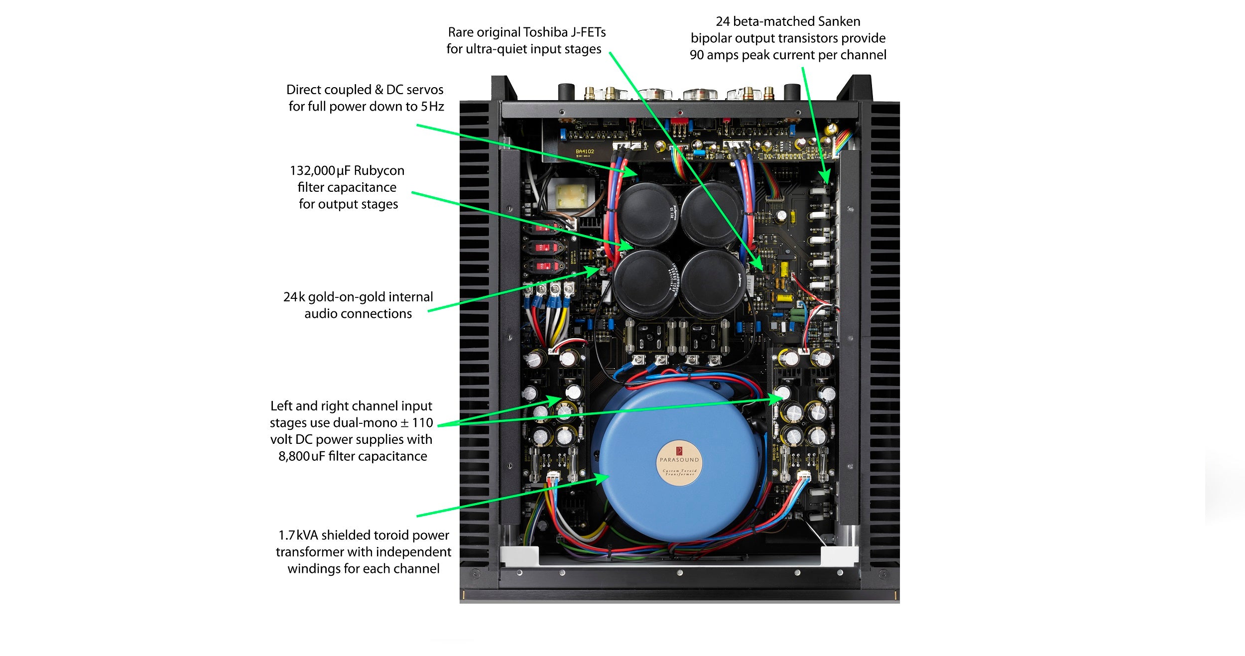 Parasound Jc 5 Halo Stereo Power Amplifier Safe And Sound Hq