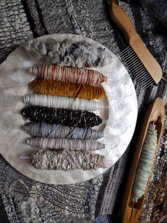 Plying and Weaving Textured Yarn Bobbins (Lot 320)