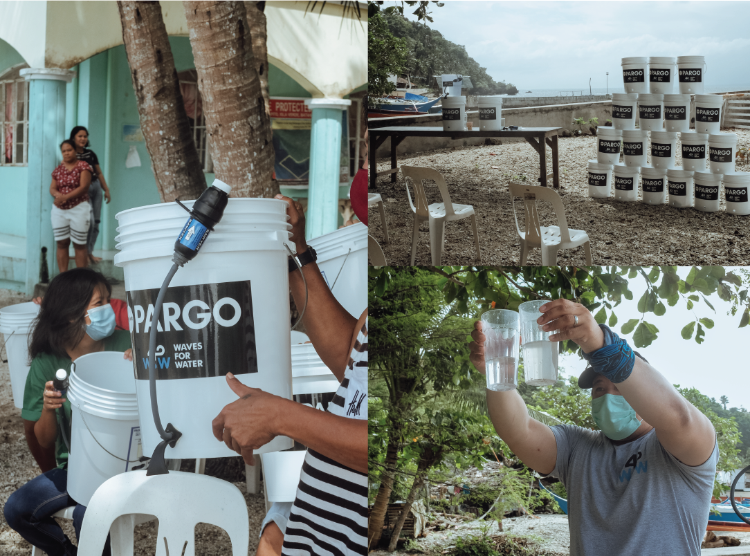 Project PARGO clean water filters, there are 20 filters in the image