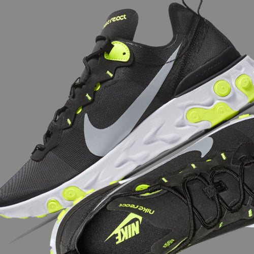 nike react element 55 black and yellow
