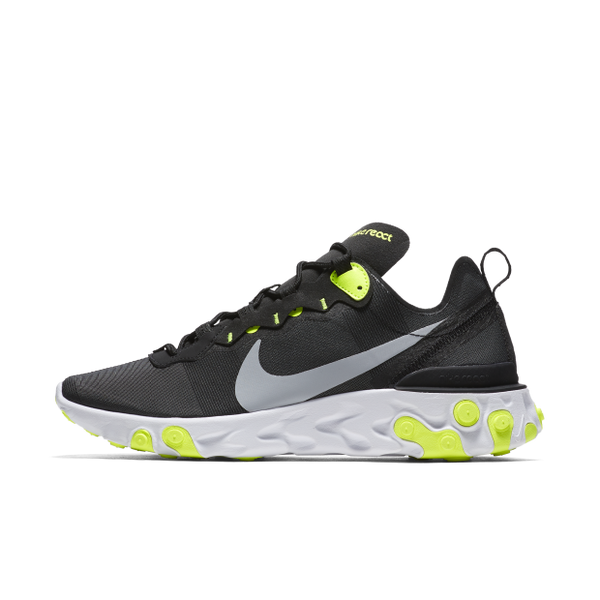 evolución Botánica tienda Nike React Element 55 BLACK VOLT (BQ6166-001)