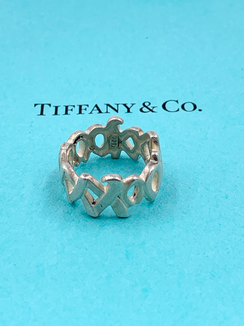Tiffany & Co 925 Silver Paloma Picasso Loving Heart Vintage Band Ring Size 6