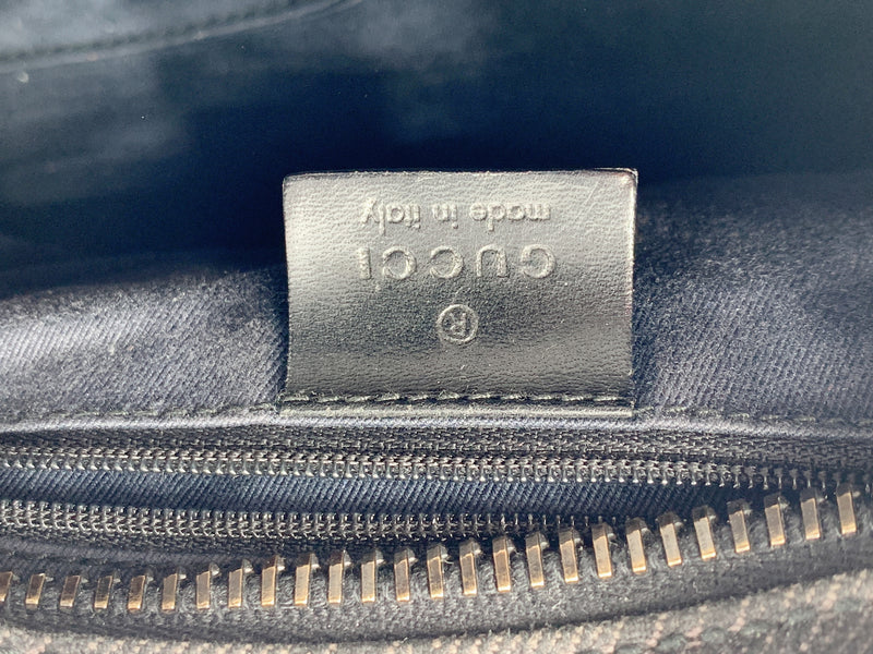 Sold-GUCCI GG Black Denim Logo Shoulder Bag – Preloved Lux