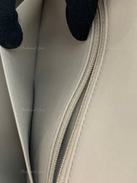 CHANEL Classic Grey Lambskin Mini Rectangular Crossbody Bag in Champaign Gold Hardware
