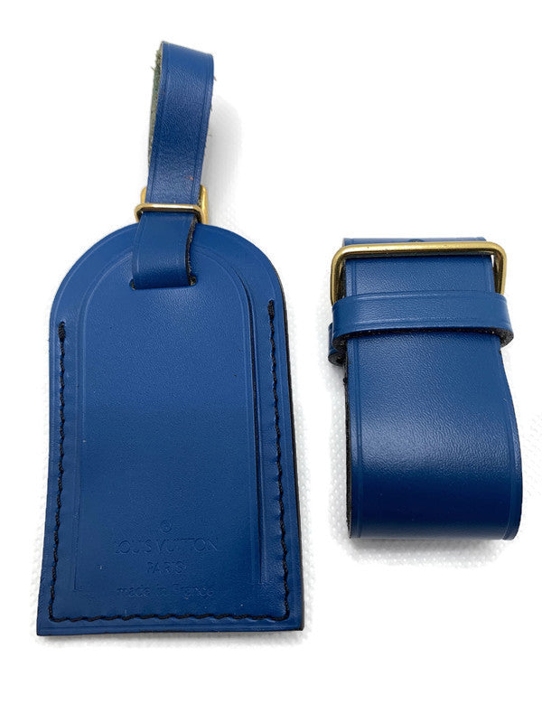 LOUIS VUITTON Blue Luggage Tag with poignet- Large Size