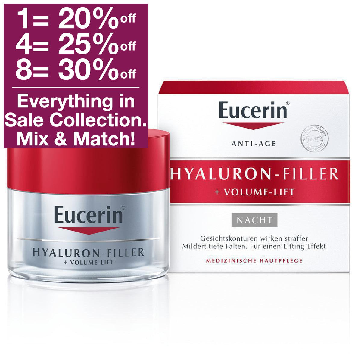 aankomst Doe voorzichtig geld Eucerin Hyaluron-Filler + Volume Lift Night Cream | German Skin Care —  VicNic