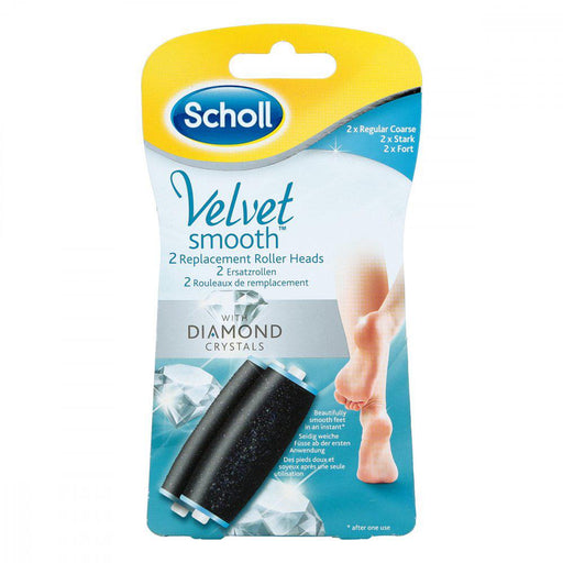 Scholl Velvet Replacement Roller Heads - Foot Peeling & Cream — VicNic