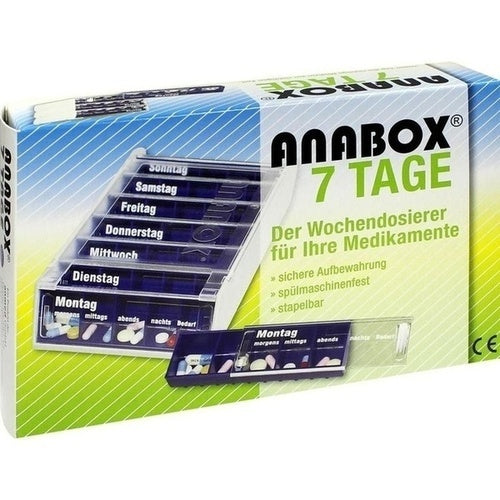 Anabox Seven Days Weekly Dispenser Blue 1 Pcs -