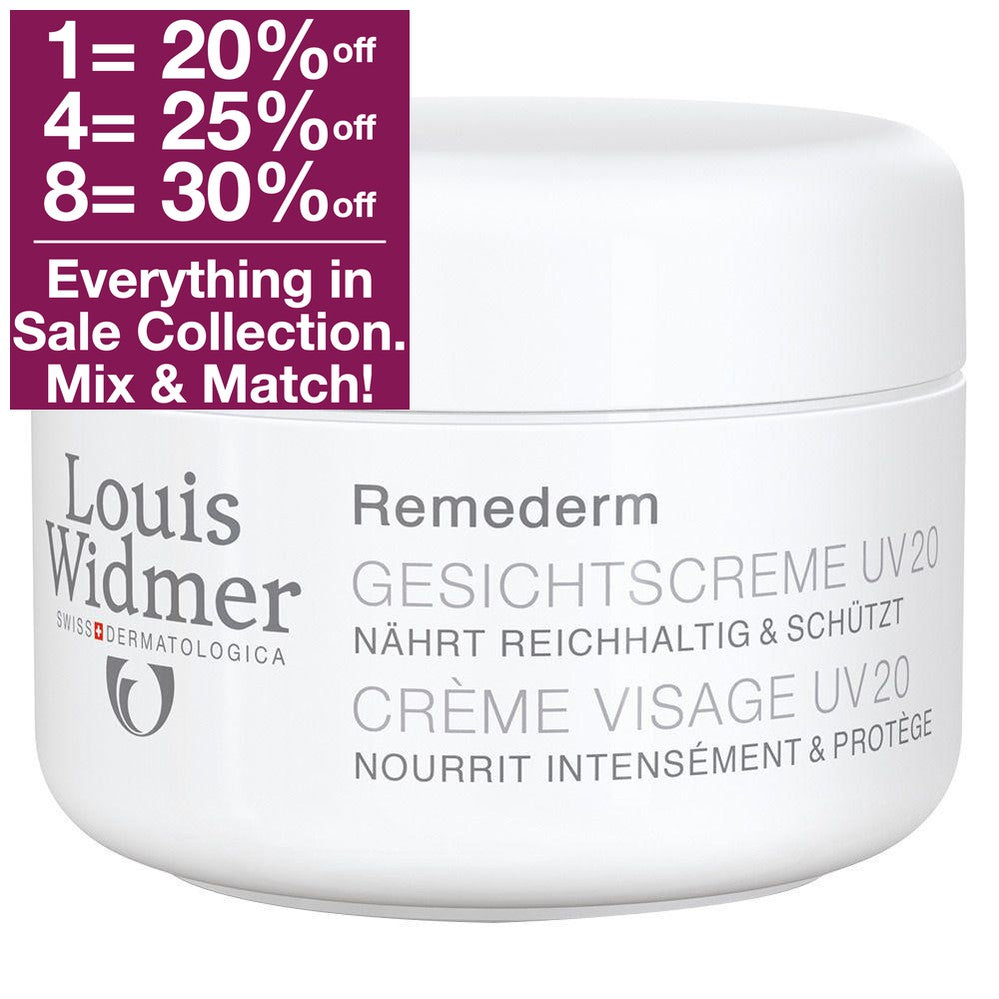 gebonden Nachtvlek werkplaats Louis Widmer Remederm Face Cream UV 20 - Nourishes & Protects - VicNic