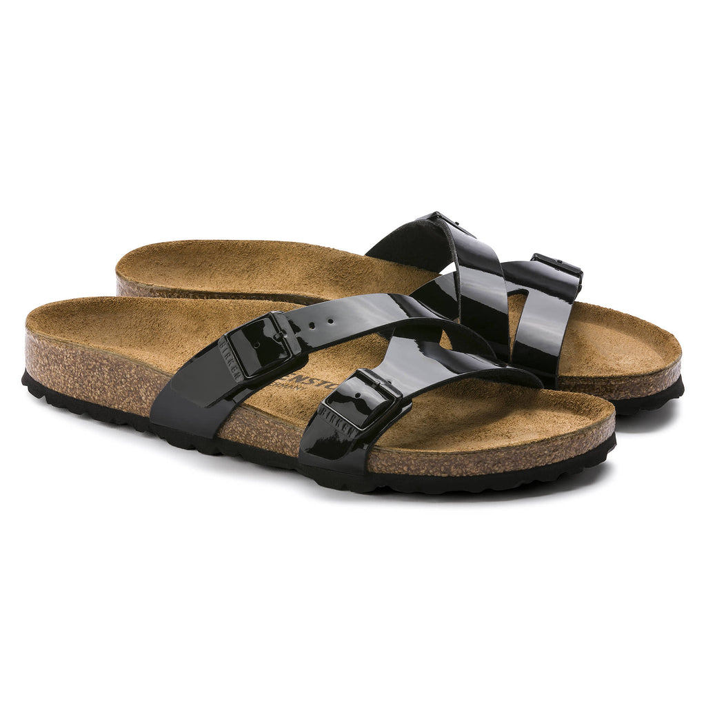 birkenstock yao black patent