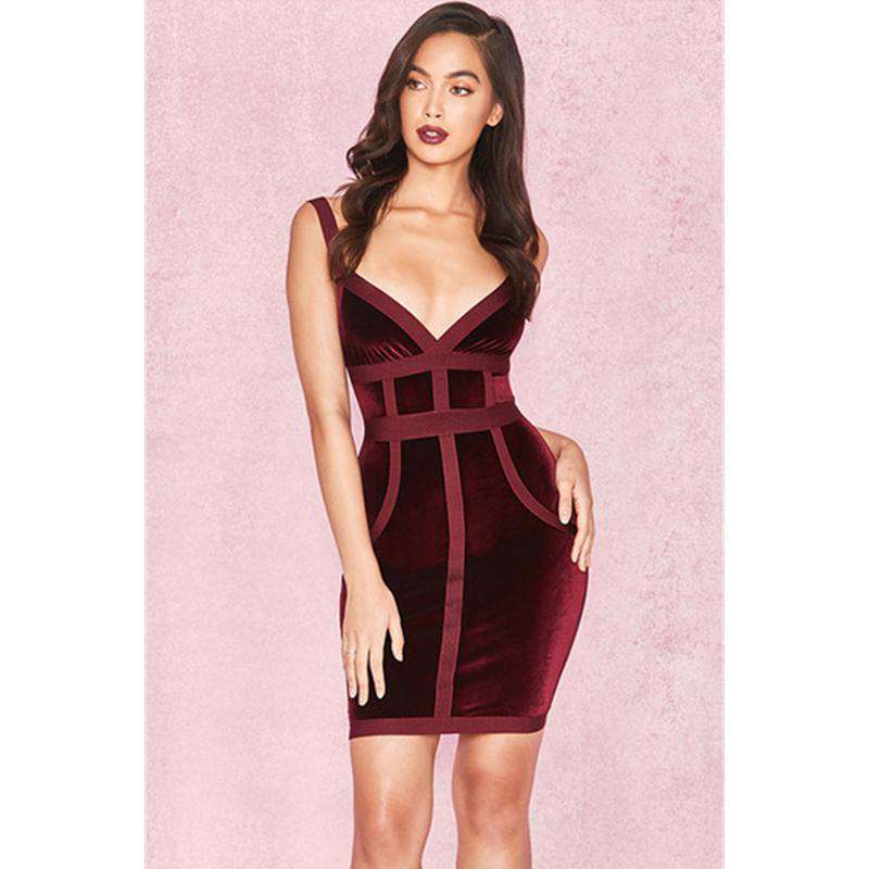 velvet bandage dress