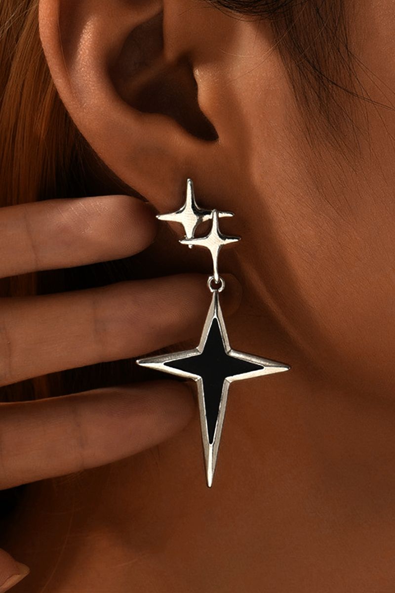 1 Pair Star Pattern Stud Earrings