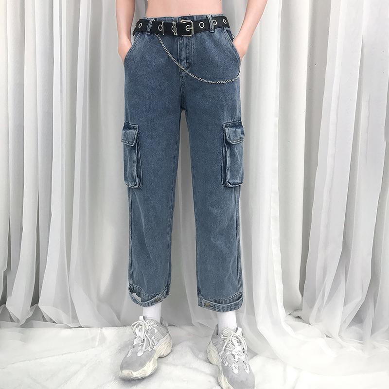 ankle length straight leg jeans