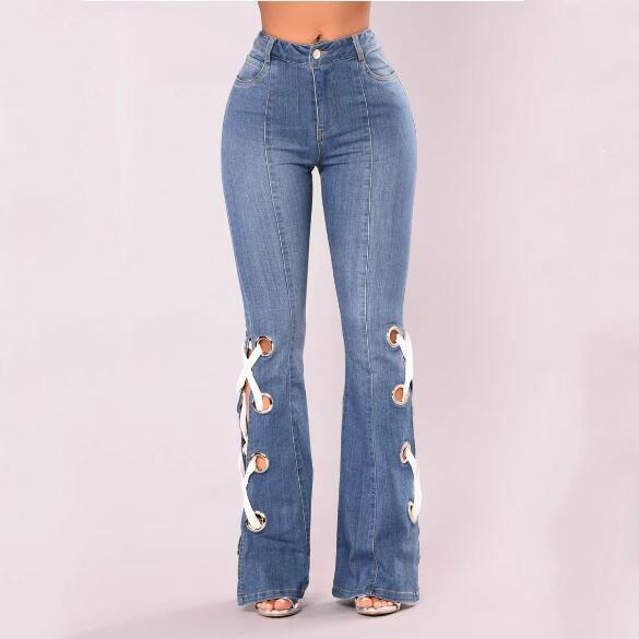 jeans with line down the side