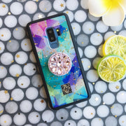 Creative Patchwork Gold Foil Samsung Case with Phone Holder