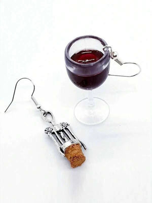 Wine & Cork Earrings - Water Lili