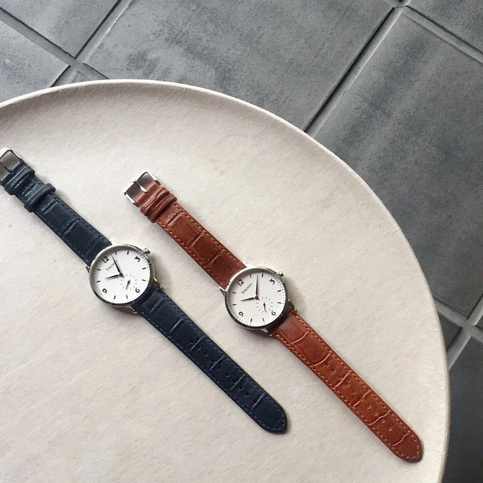 Mono Collection, Navy/Black. Minimalist watches with small seconds subdial,  sapphire crystal and Italian leather strap - Tordney Timepiece – Tordney®