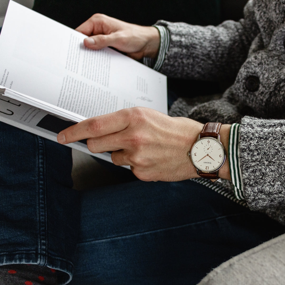 Mono Collection, Navy/Black. Minimalist watches with small seconds subdial,  sapphire crystal and Italian leather strap - Tordney Timepiece – Tordney®