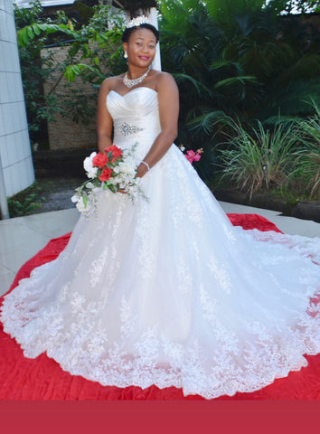 Satini - Satin/Lace Ball Gown