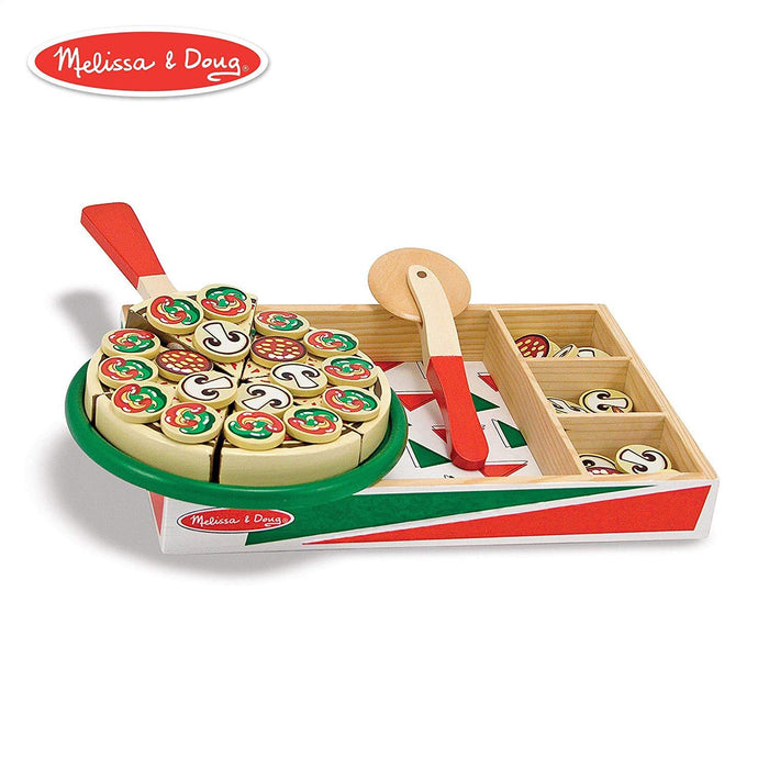 wooden pizza toy set