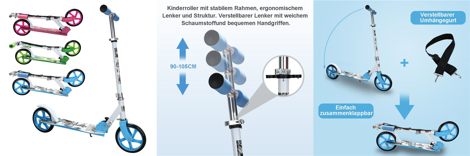 Kinderroller Scooter Roller Cityroller Tretroller Kickroller Klapproller Kinder