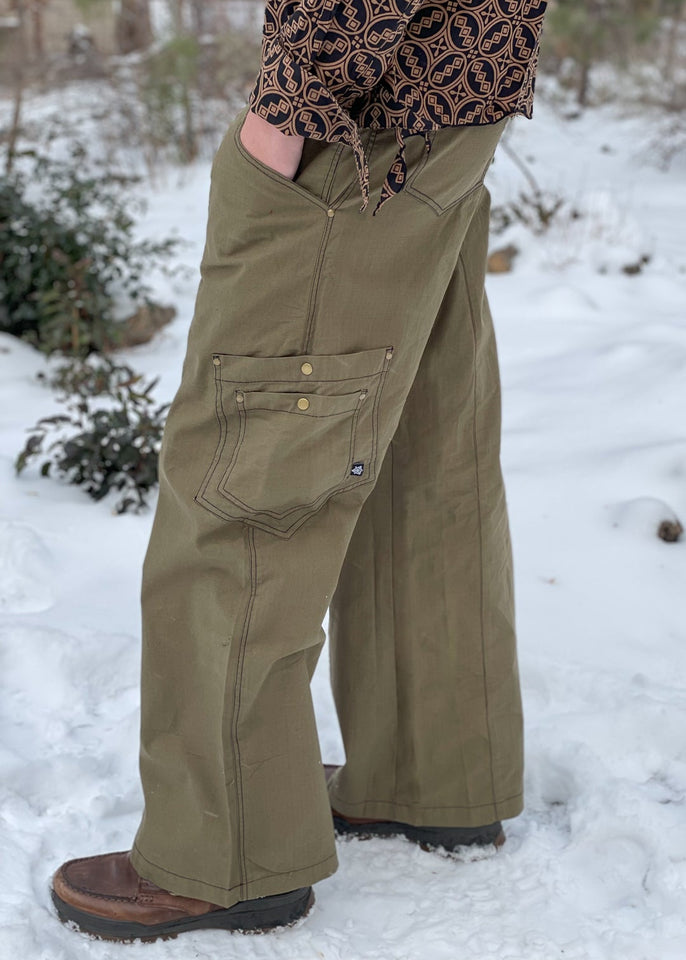 〔Vintage〕Solid liquid Snow Board Pants