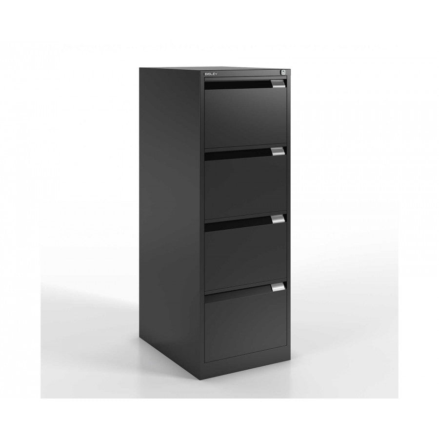 Bisley 4 Drawer Foolscap Filing Cabinet Bs4g Black Princegb