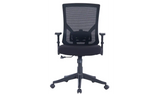 Basic Tilt Ergonomic Office Chair with Adjustable Armrest and Seat - Vienna Black