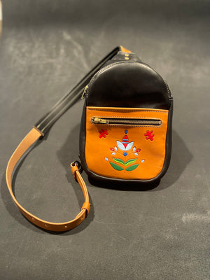 Small Tooled Sling Bag - Two Guns Leather Co.