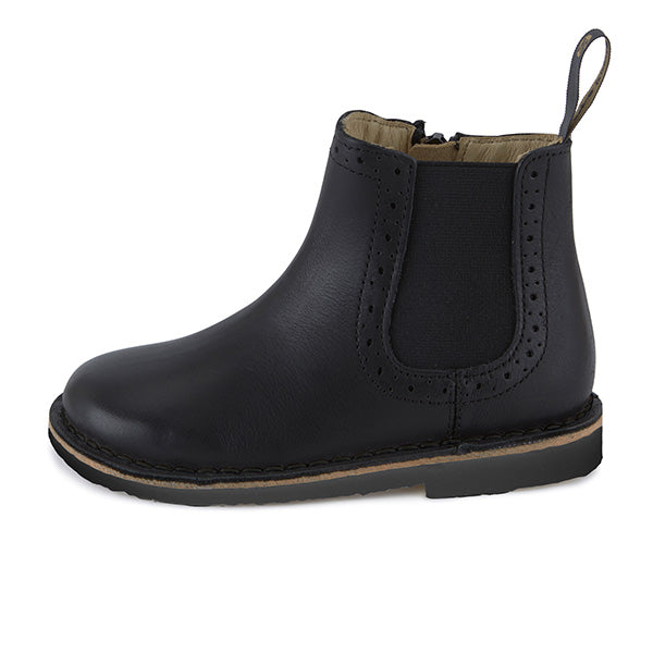 Kids Chelsea Boot Black Leather Young Soles London