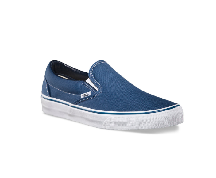 vans classic slip on navy