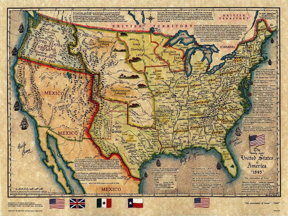 United States Map With Historical Sites