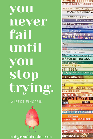 you never fail until you stop trying Einstein quote