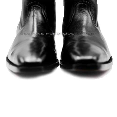 Handmade Men's Boots Black Leather Hand 