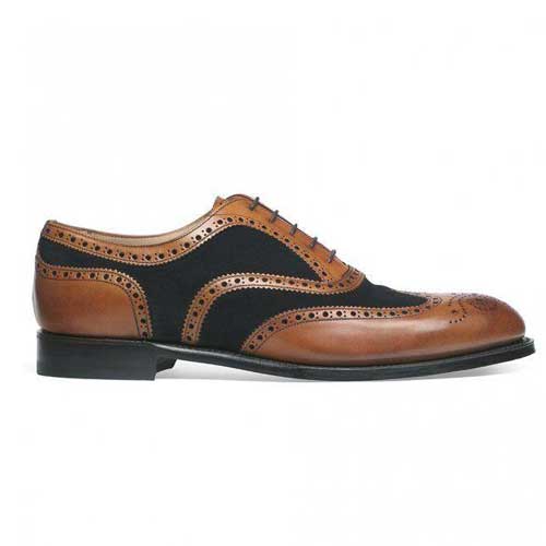 two tone wingtip shoes