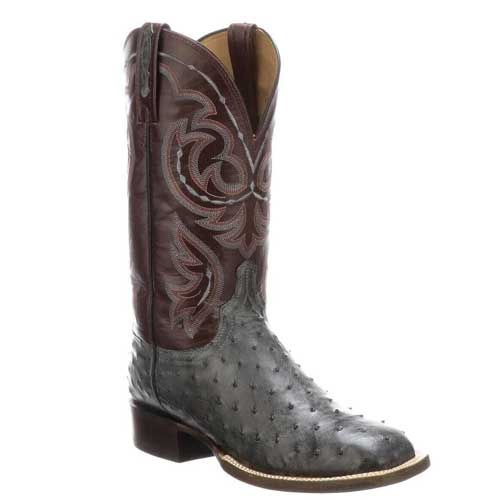 Handmade Men's Gray \u0026 Brown Ostrich 