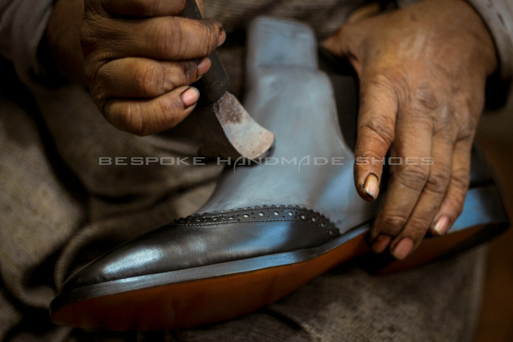 mens purple brogues