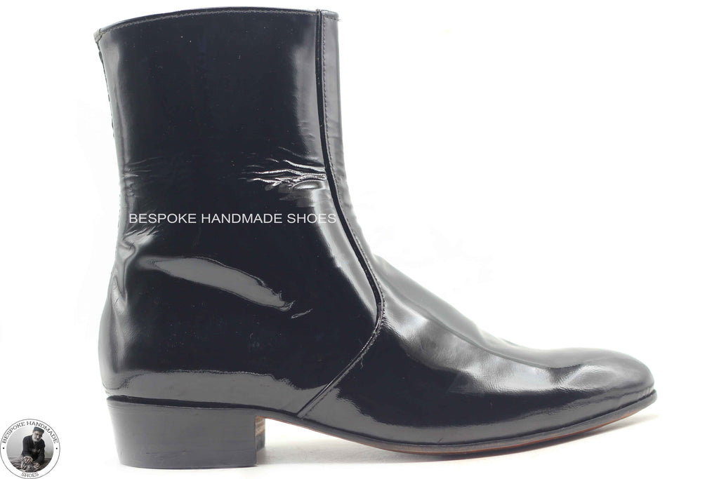 genuine black leather boots