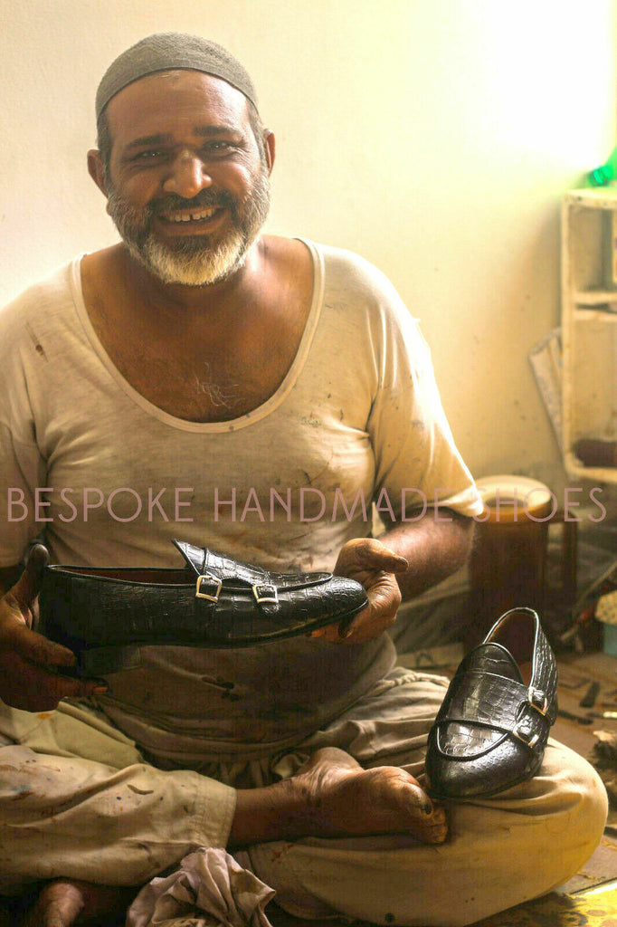 crocodile monk strap shoes