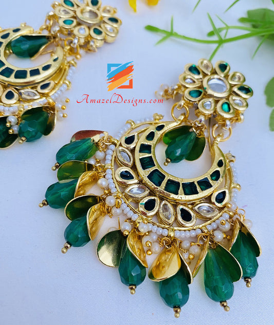 Green Kundan Earring 19031-6213 – Dazzles Fashion and Costume Jewellery