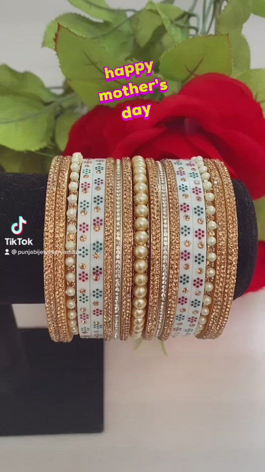 Moti bangles clearance set